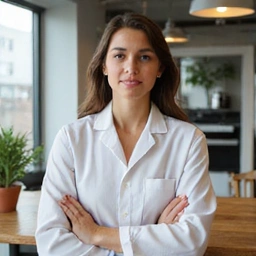 Professional portrait of Dr. Ayu Lestari, Certified Nutritionist